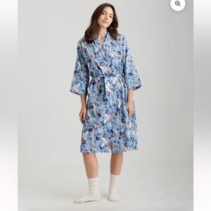 Floral Blue Kimono Robe PAPINELLE caja 2
